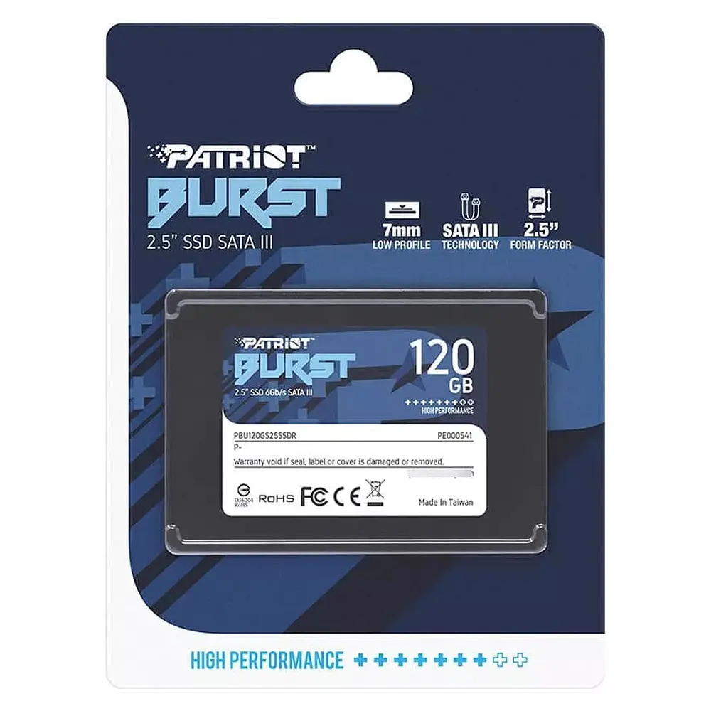 Накопичувач SSD Patriot Burst Elite 120GB 2.5" 7mm SATAIII TLC 3D (PBE120GS25SSDR) - фото 2