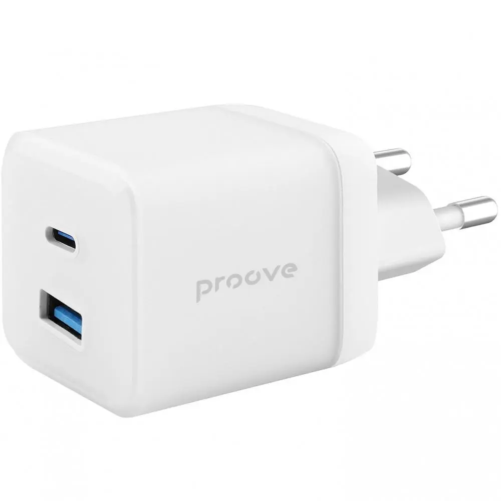 Зарядний пристрій Proove Pure GaN Plus 30W (Type-C + USB) white (WCPU30111202) - фото 3
