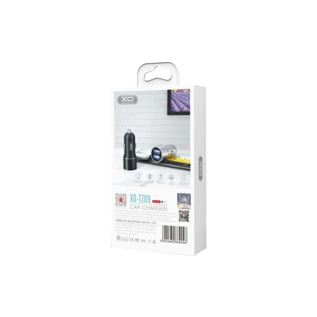 Зарядний пристрій XO 1xUSB + кабель USB-A — USB-C TZ09 чорний (6920680873500) - фото 3