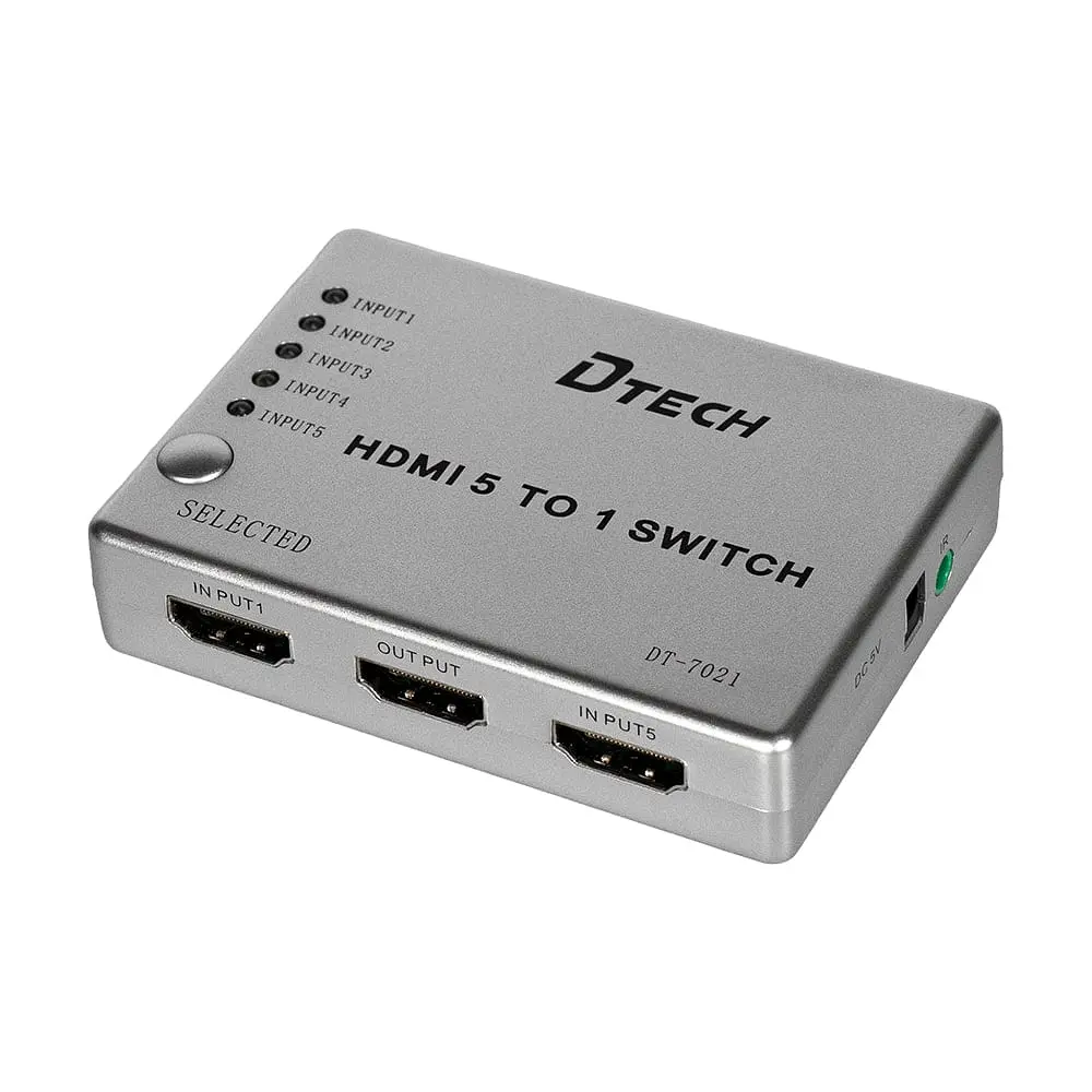 Комутатор 4K@30Hz HDMI 5x1 Dtech DT-7021 (MS) (74-00135) - фото 3