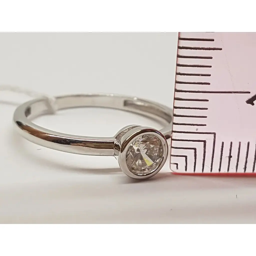 Золоте кільце Столична Ювелірна Фабрика з фіанітом. 142700б 18,5 - фото 4