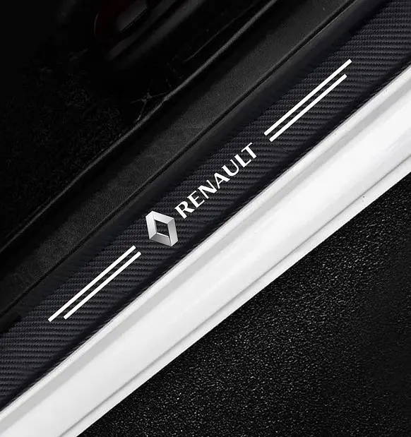 Захисна плівка накладка на пороги для Renault Чорний Карбон 4 шт - фото 5