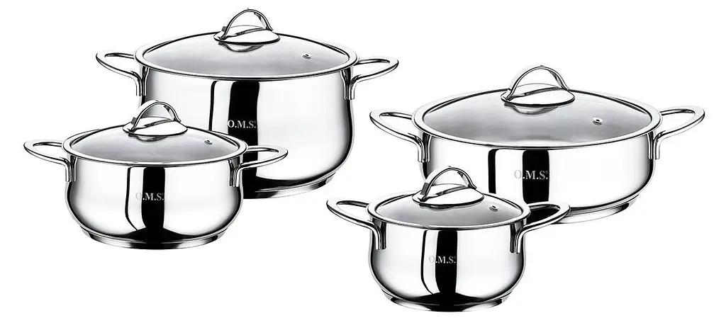 Набір посуду O.M.S. Collection 1023-S Silver 8 предметів