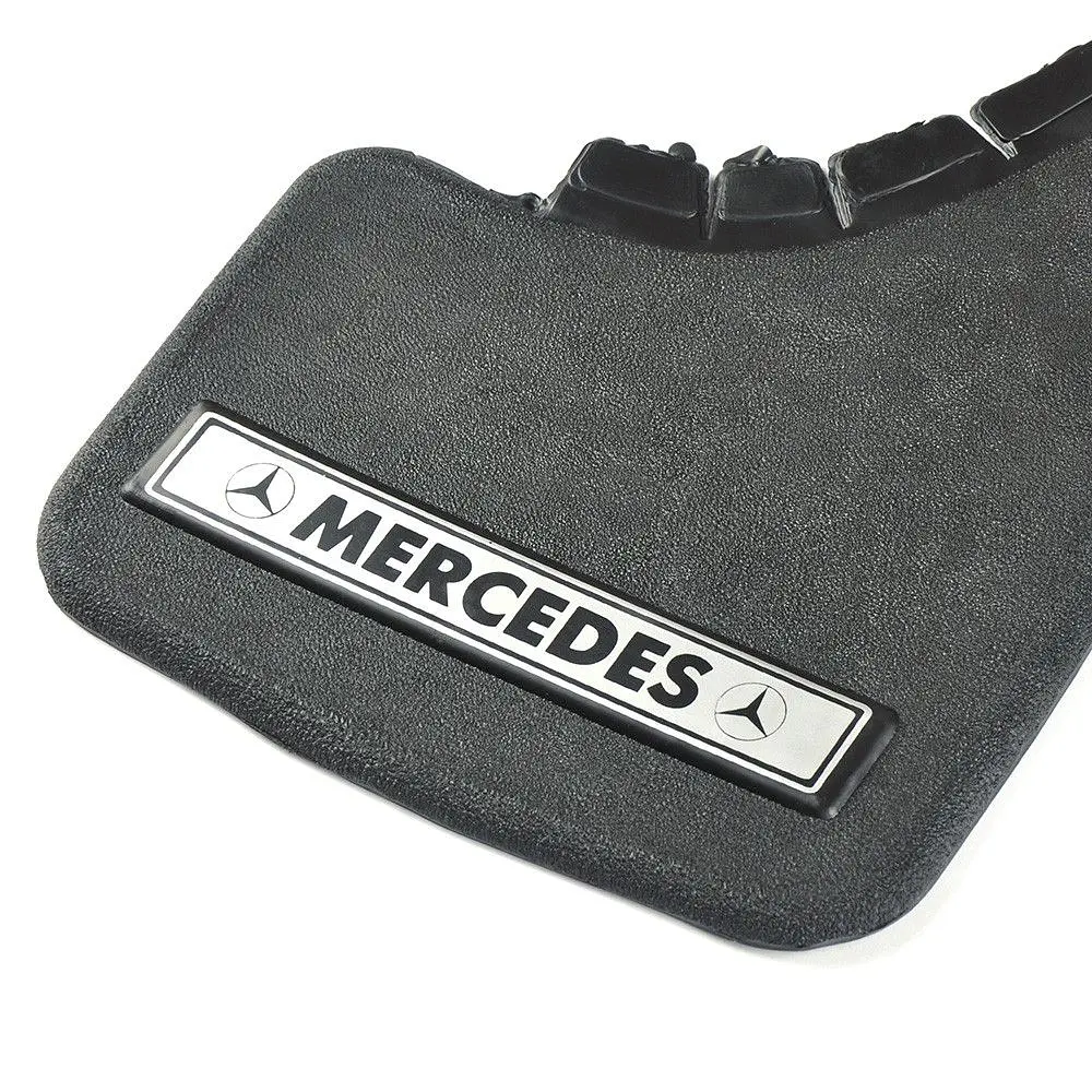 Бризковики малі Elegant для Mercedes Серебренн. напис,м'яка структурна гума Mud-Flaps 2 шт - фото 2
