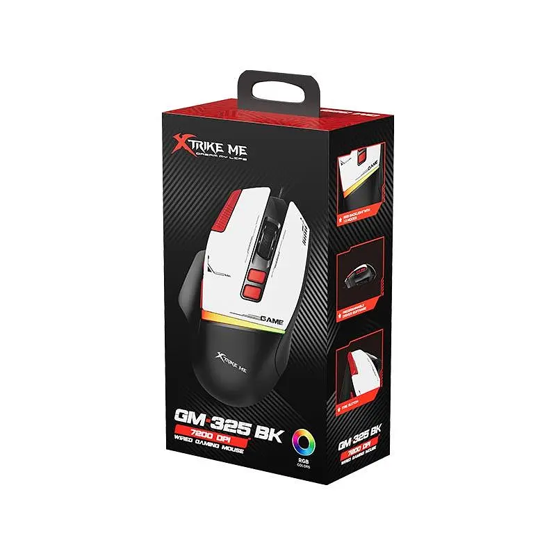 Миша XTRIKE ME RGB wired mouse GM-325 |800-1200-2400-3200-4800-7200 DPI| - фото 3
