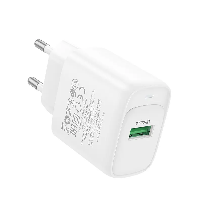 МЗП Hoco C140A Smart QC3.0 18W (1USB-A) White - фото 4
