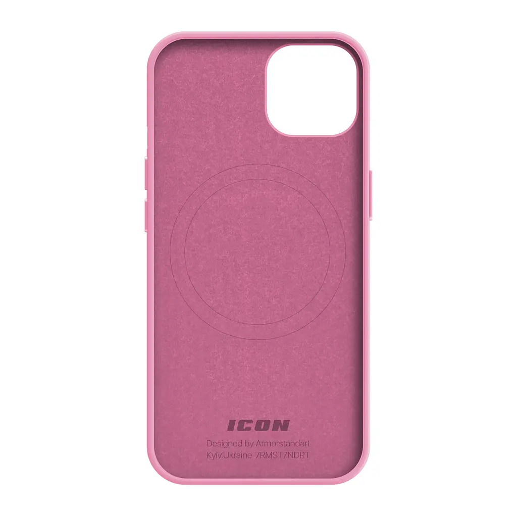 Силиконовый чехол с MagSafe для Apple iPhone 15, ICON2 MagCase, розовый, противоударный, панель с мягкой подкладкой, защита всего корпуса, поддержка беспроводной зарядки, совместим с защитными стеклами и пленками, ArmorStandart (ARM77009) - фото 2