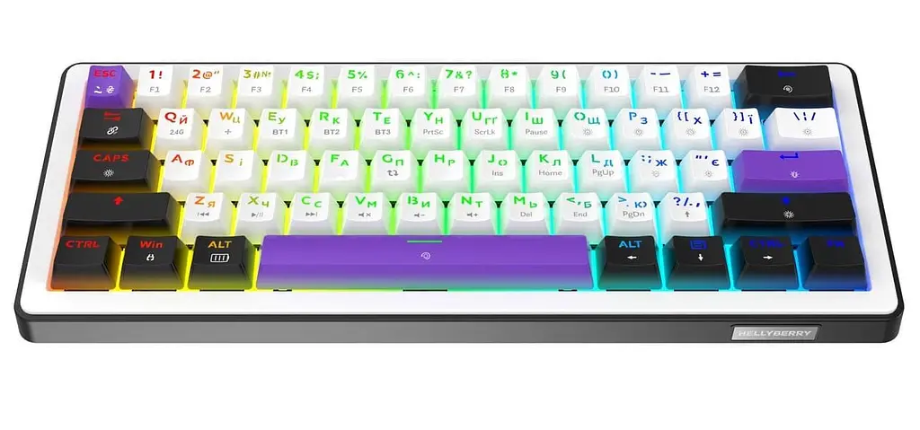 Клавиатура HATOR Hellyberry HK60 wireless White-Violet (HK60_wireless) - фото 2