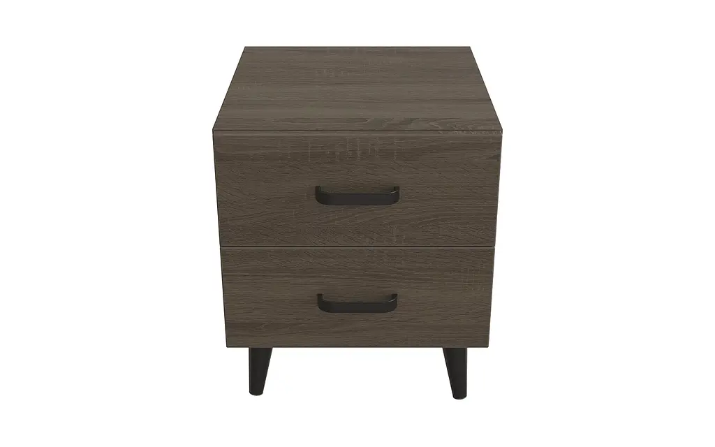 Тумба Віва 2 на конусних ніжках Ferrum-decor 41x35x40 Чорний метал ДСП Дуб Сонома Трюфель 16 мм (FRD-106813) - фото 2