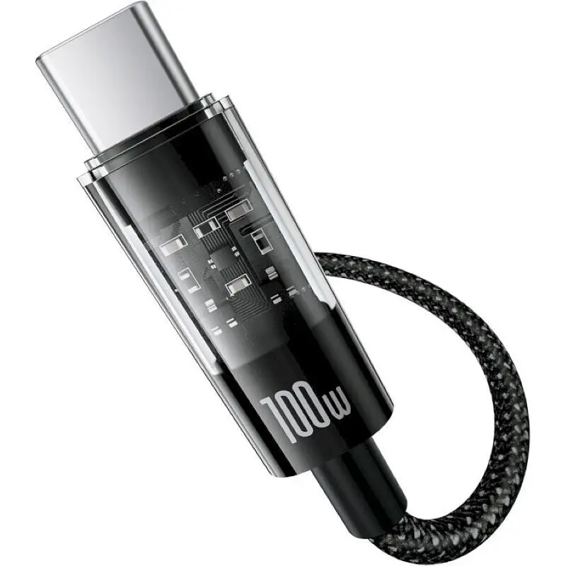 Кабель Baseus Gem USB-A to USB-C 100w 1m Black (P10373002111-00) [155565] - фото 2