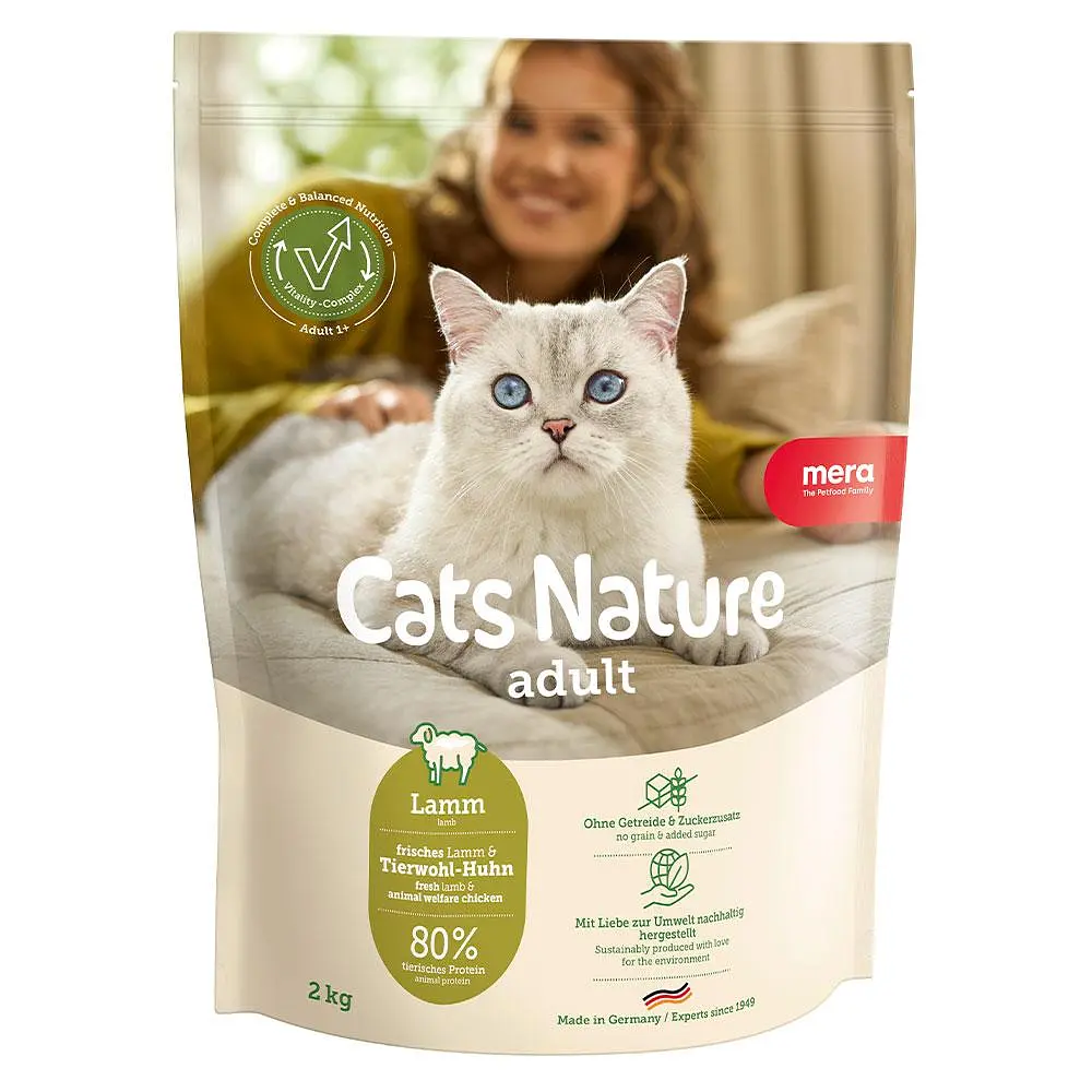 Сухий корм для дорослих котів всіх порід Mera Cats Nature Adult Lamb (Lamm) з ягням 2 кг