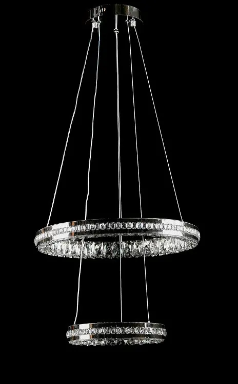 Підвісна світлодіодна люстра Splendid Ray L50503J/480+320/2 LED, 2 кільця, пульт, димер, 80 W - фото 2
