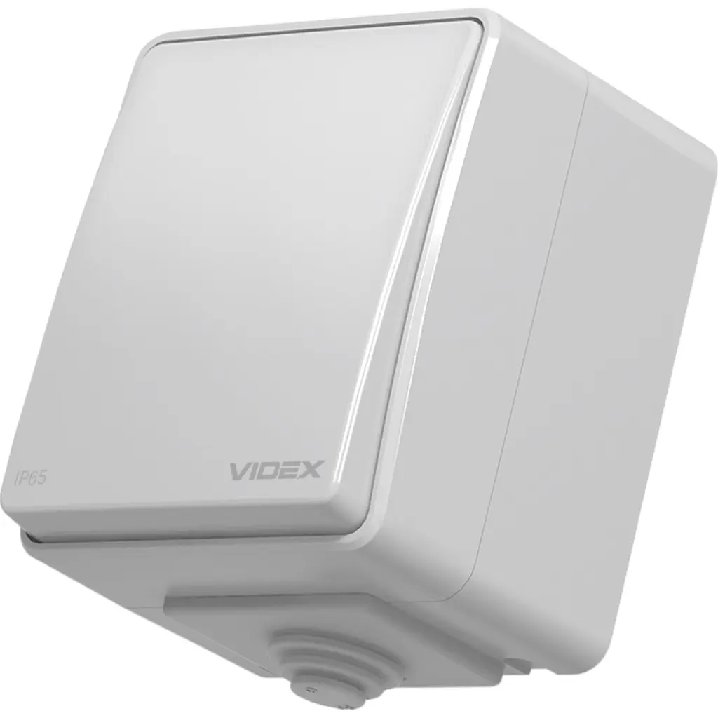Вимикач зовнішній одноклавішний Videx Binera сірий IP 65 1 шт. - фото 2