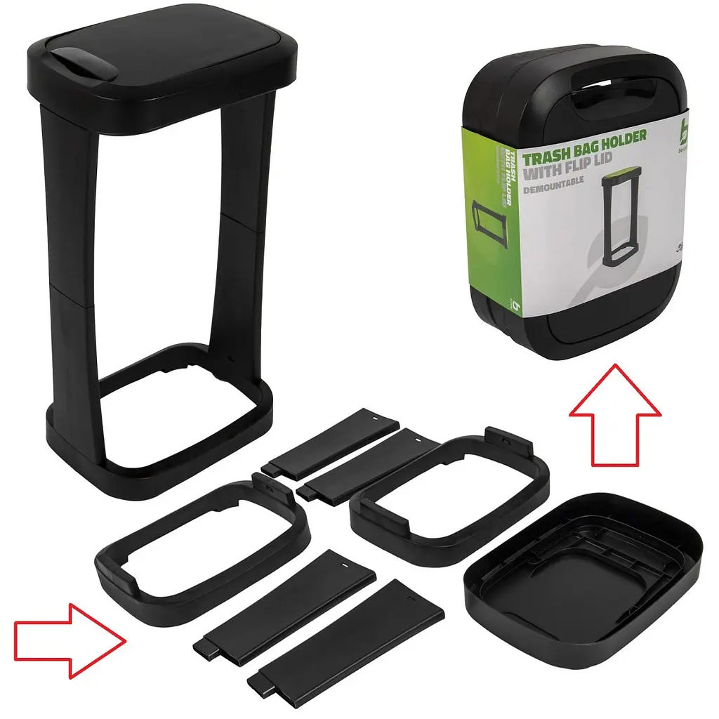 Корзина для сміття складана Bo-Camp Flip Lid 120L Black (6315225) - фото 2