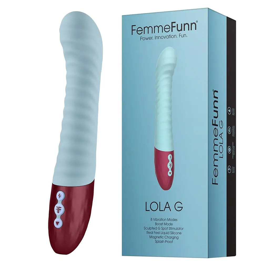 Вібратор Femme Funn Lola G, 23,9 см (блакитний) - фото 4