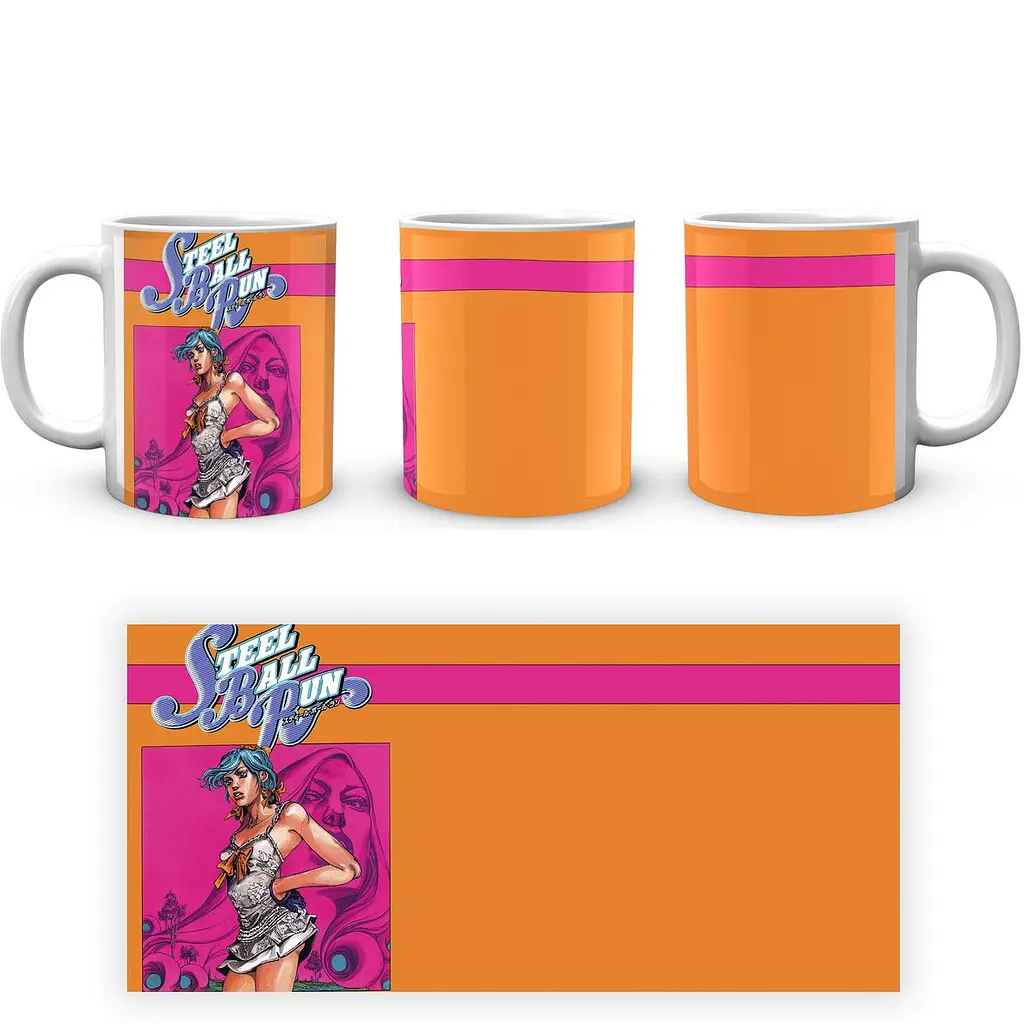 Кружка GeekLand JoJo's Bizarre Adventure Невероятные приключения ДжоДжо:Гонка стальной шар JJSBR 18 330 мл белая - фото 4