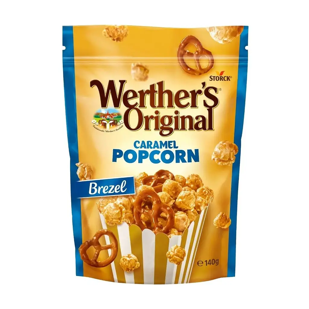 Попкорн солодкий Werthers Original Caramel Popcorn Brezel карамельний з крендельками 140 г