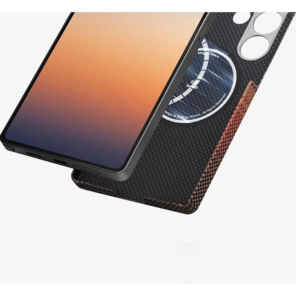 Чехол Pitaka MagEZ Tactile Woven для Samsung Galaxy S25 Ultra Sunset (KS2503U) [128409] - фото 4