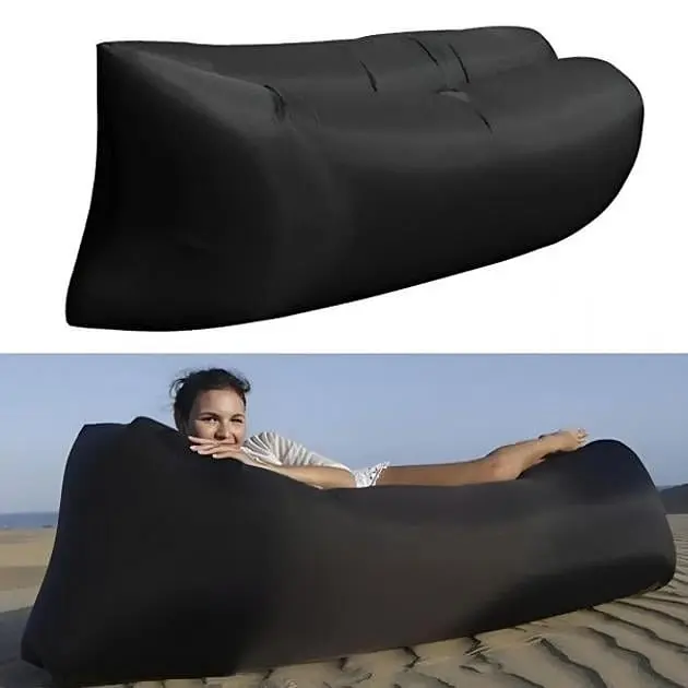 Ламзак пляжний надувний Good Idea AIR SOFA водонепроникний нейлон 180х70 см чорний  - фото 3