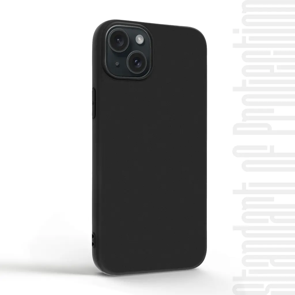 Чехол-накладка для смартфона Apple iPhone 15 Plus противоударный, силиконовый, термополиуретановый (ТПУ), с защитой камеры и корпуса, черный, защита всего корпуса, ArmorStandart (ARM68242) - фото 2