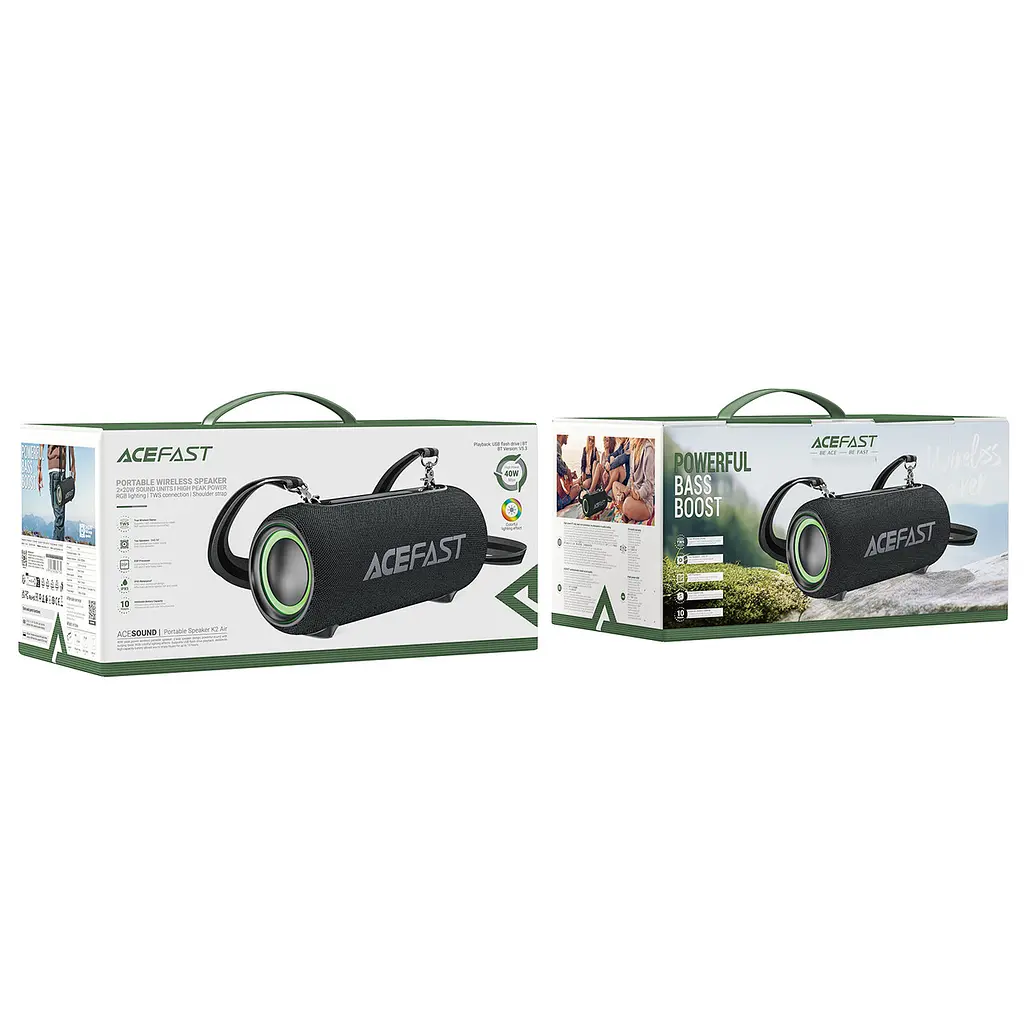 Колонка портативна Acefast K2 Air Portable Speaker чорний - фото 2