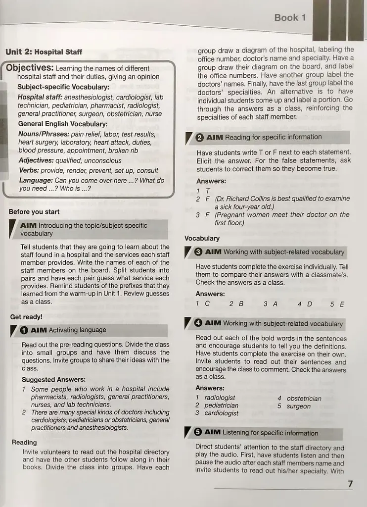 Career Paths. Medical. Teacher's Guide - фото 5