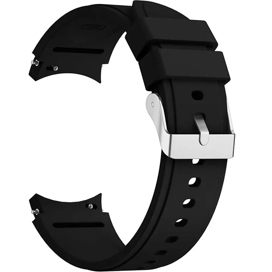 Ремінець для Samsung Galaxy Watch 4 40mm - чорний ширина кріплення 20мм силікон Watchbands Galaxy Classic (W43-3WB74493038) - фото 1