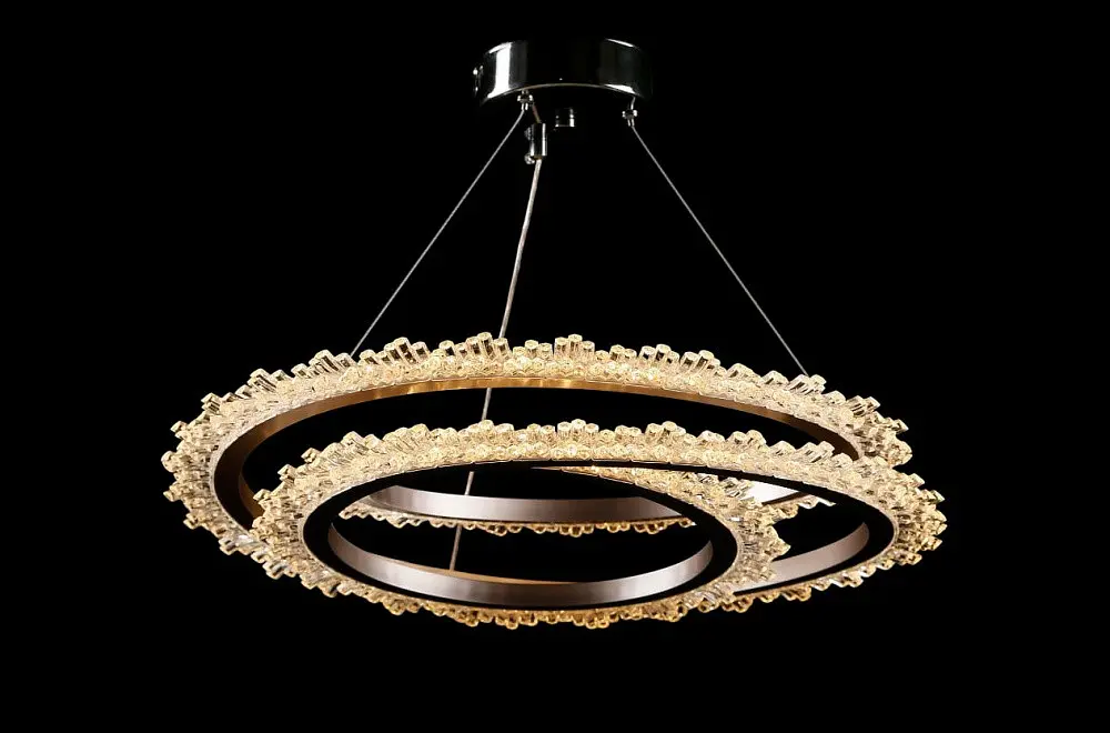 Люстра стельова LED Splendid Ray L147/1, 1 лампа, хром, білий, сучасний стиль, регульована висота 30-100 см - фото 3