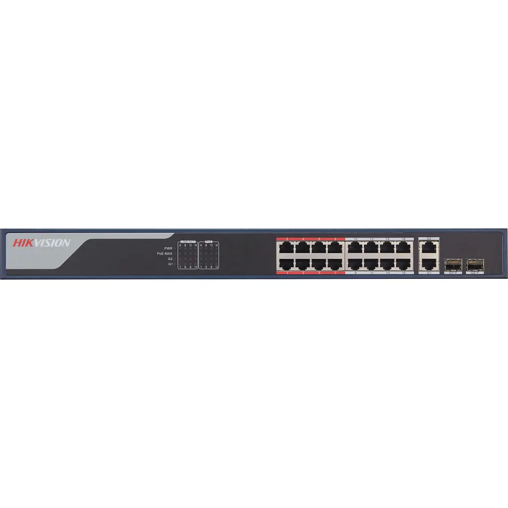 Комутатор мережевий Hikvision DS-3E1318P-EI(B) - фото 2