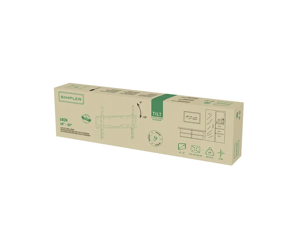 Кріплення ТВ з кутом нахилу Simpler 68EN 40-80 KSL teh0013004 - фото 8