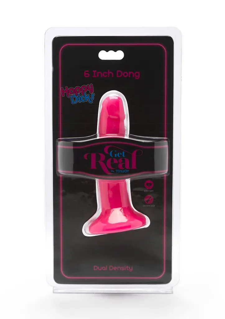 Фалоімітатор з присоскою Toy Joy Get Real Happy Dicks 15 см рожевий - фото 3