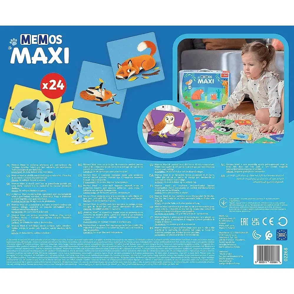 Настольная игра Trefl Memos Maxi Родители и дети животных - фото 3