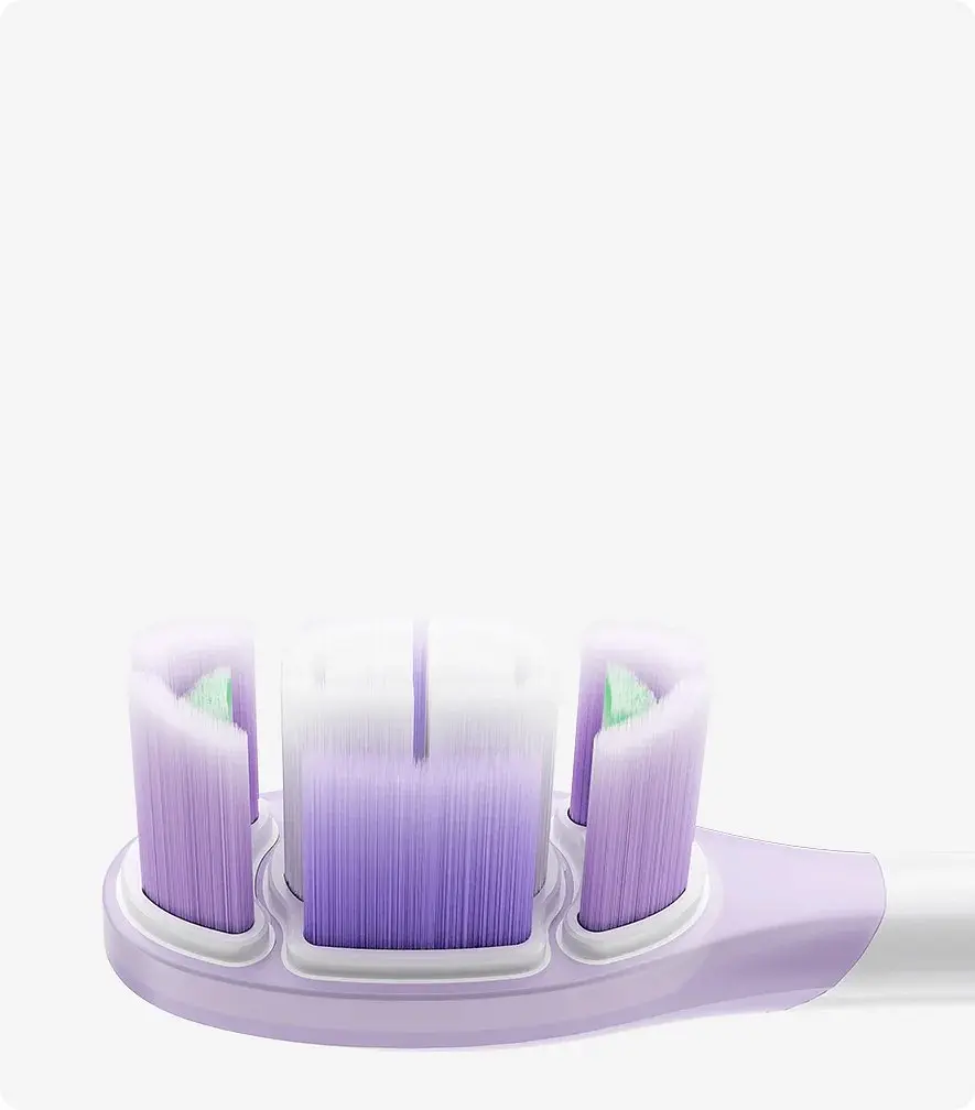 Насадки м'які набір 3 штуки для зубної щітки Xiaomi Oscillation Electric Toothbrush Replacement Heads (Soft) - фото 4