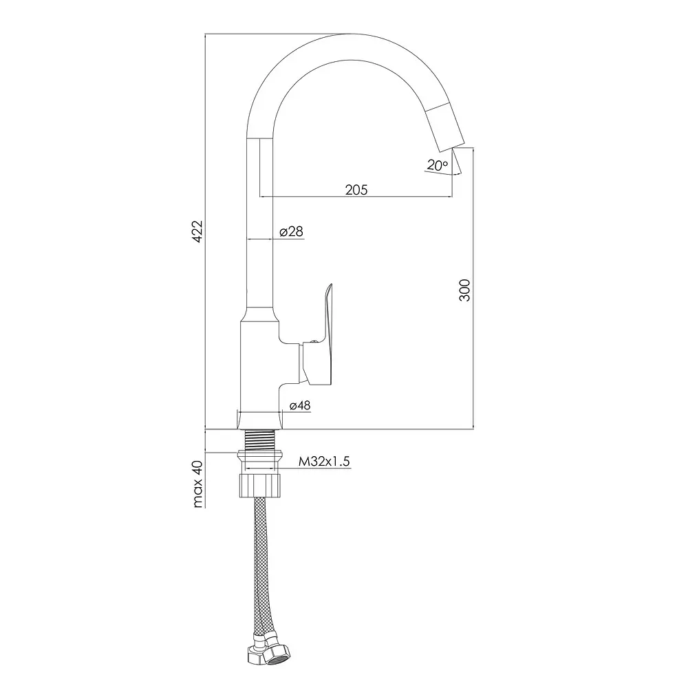 Змішувач для кухні Imprese Vaclav white matt f03406403AA Білий матовий - фото 2