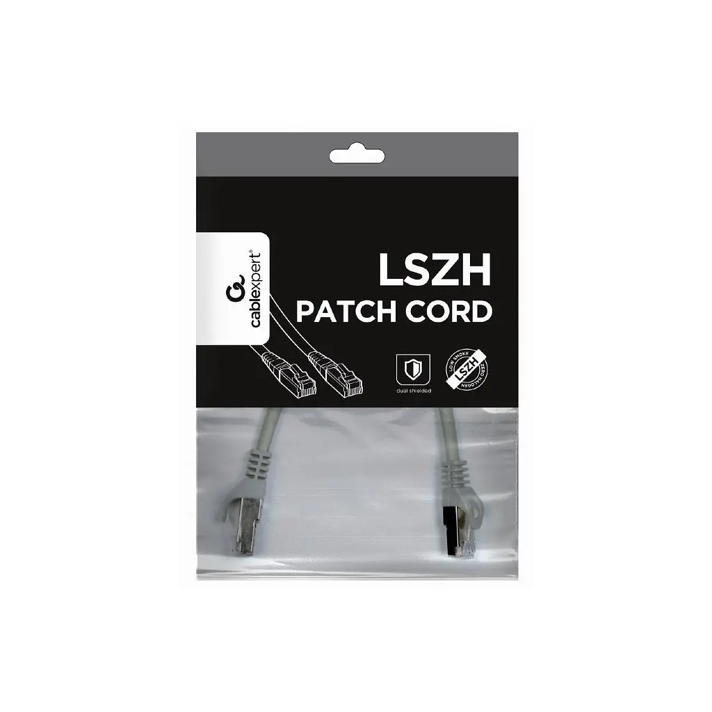 Патч-корд Cablexpert 5м S/FTP Cat 6A CU LSZH grey (PP6A-LSZHCU-5M) - фото 4
