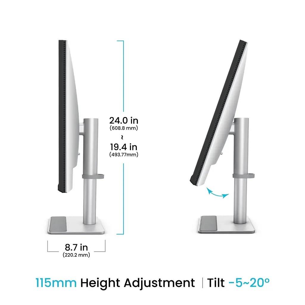 TFT 31.5" BenQ MA320UP, IPS, 4K, 2хHDMI, USB-C, HAS, Pivot, кол., сріблясто-сірий - фото 7