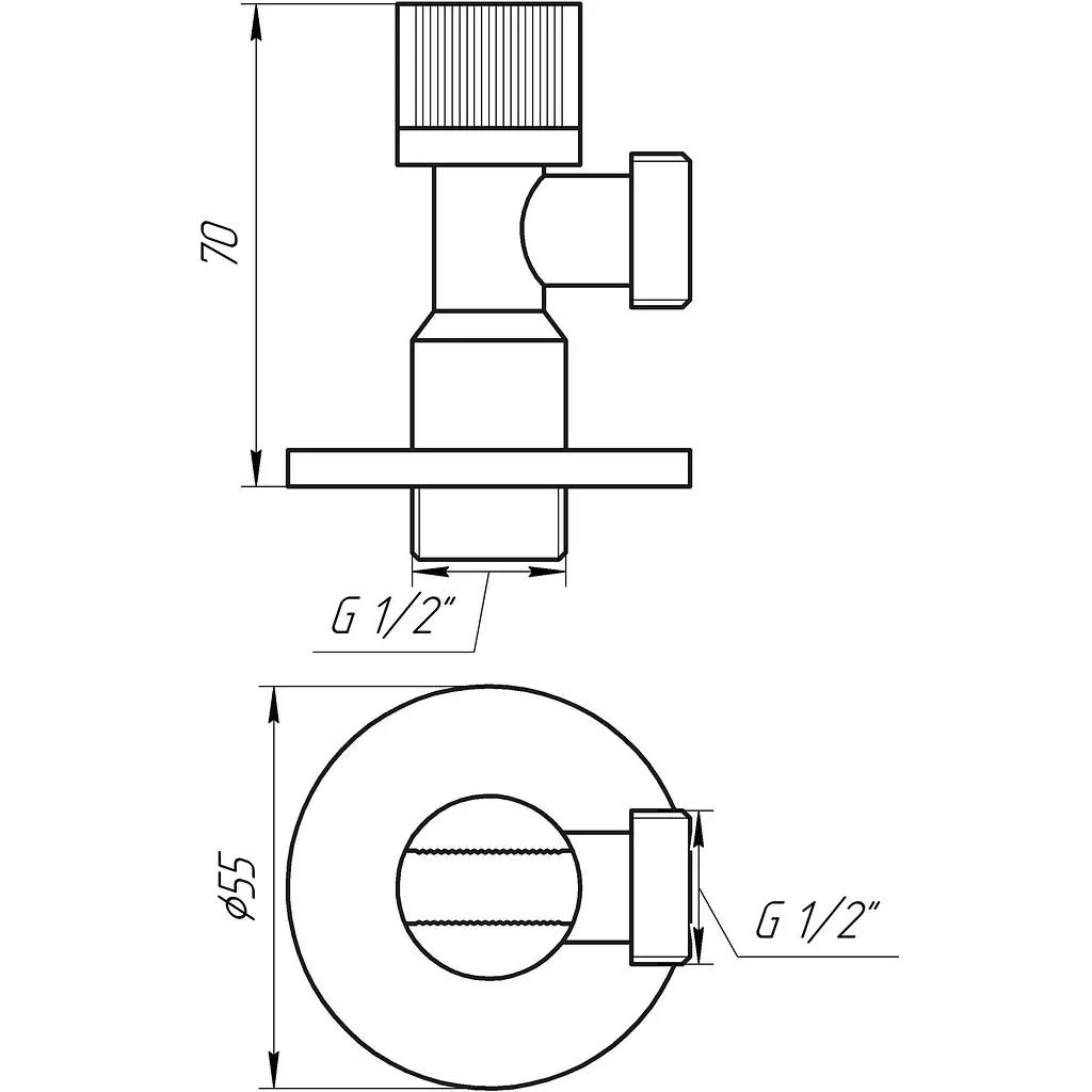 Кран кульовий кутовий Solomon 1/2″х1/2″ A7032 000009200 - фото 3
