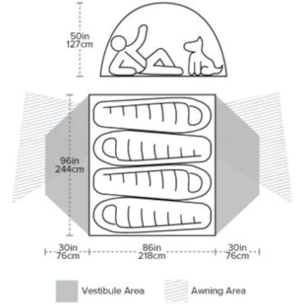 Намет Big Agnes Copper Spur HV UL4 зелений - фото 3