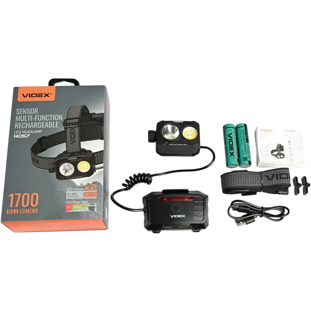 Ліхтарик налобний Videx VLF-H057 світлодіодний 1700Lm 5000K (VLF-H057) - фото 12