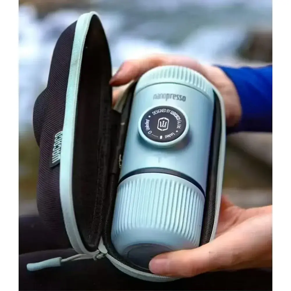 Портативна еспресо-кавоварка Wacaco Nanopresso з чохлом Blue - фото 4