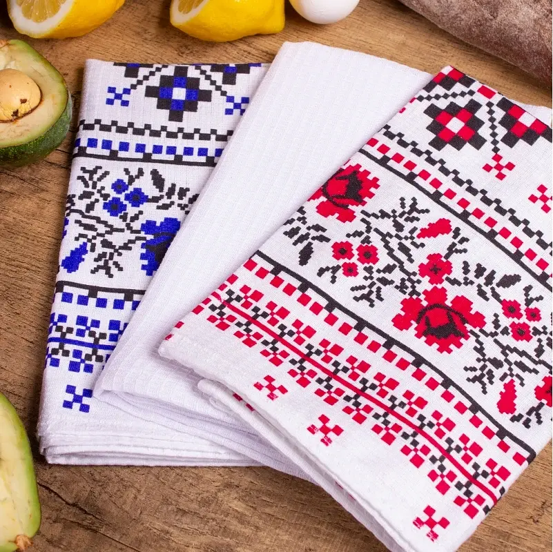 Набор вафельных полотенец MirSon №610 National attributes 60х45 см 3 шт. (2200006740247) - фото 2