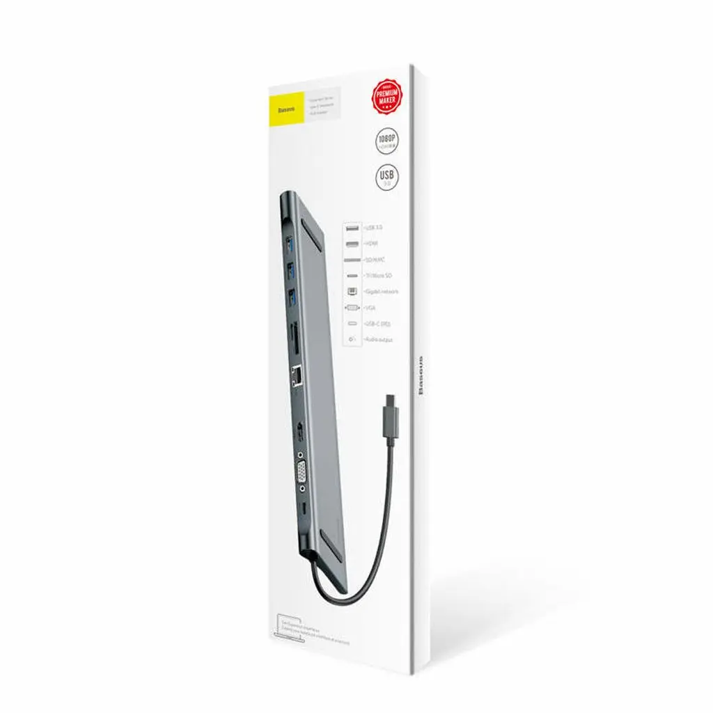 Док-станция для ноутбука Baseus Enjoyment Series Type-C Notebook Hub Adapter (CATSX-F0G) - фото 3