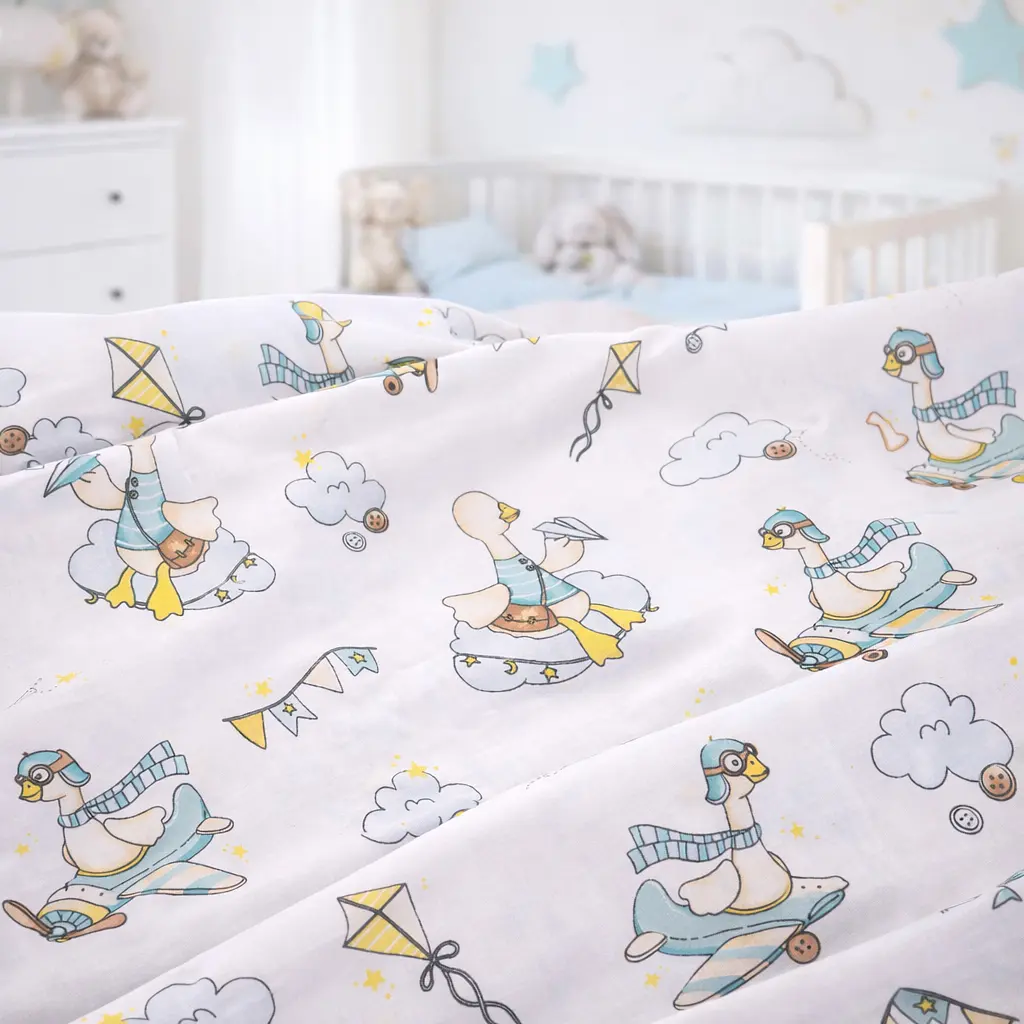 Простыня MirSon Ranforce Elite Little Goose 150x220 см (2200012576113) - фото 6