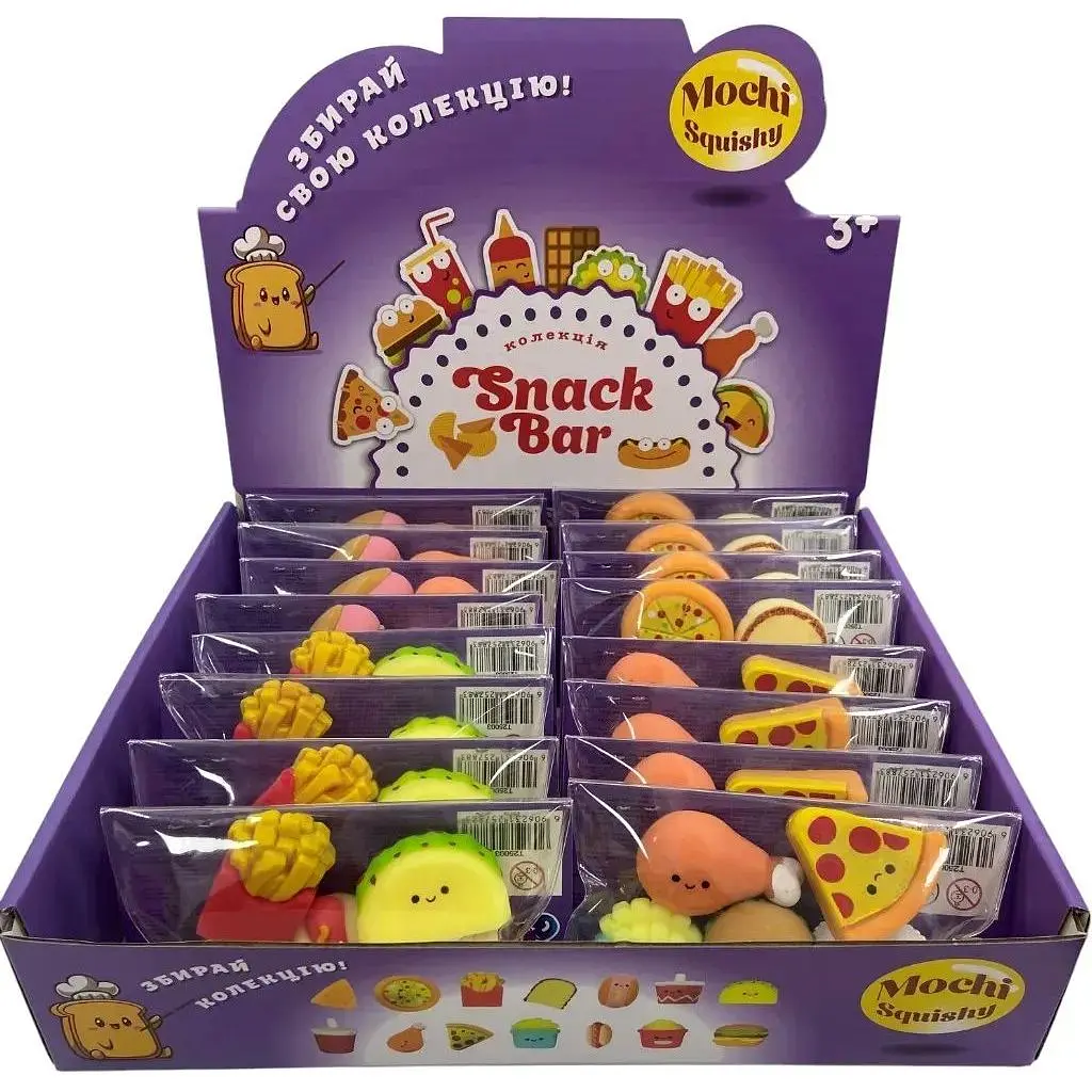 Іграшки колекційні у наборі Monster Gum mochi squishy Снек бар (T25003)