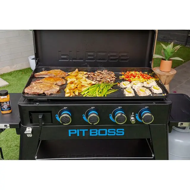 Портативный газовый гриль-планча Pit Boss Ultimate на 4 горелки, съемный, со столом (10813) - фото 11