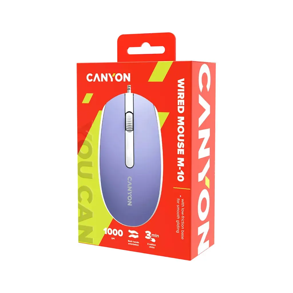 Мишка Canyon M-10 USB Mountain Lavender (CNE-CMS10ML) - фото 6