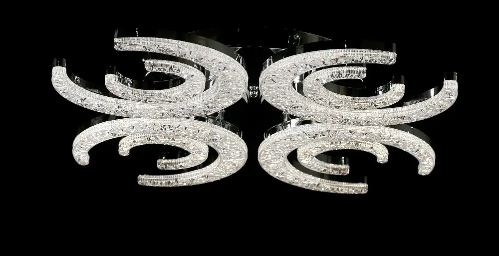 Світлодіодна люстра Splendid Ray L1655/4+4 LED (CH), білий, хром, 168 Вт, від 18-28 м² - фото 3