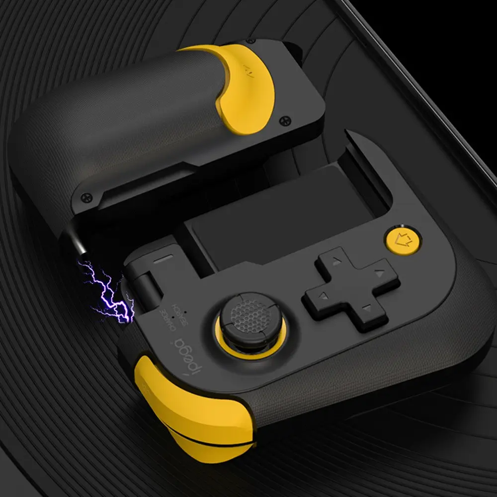 Геймпад Ipega PG-9211B з підтримкою Android/IOS чорно-жовтий у комплекті з кейсом на карабіні - фото 3