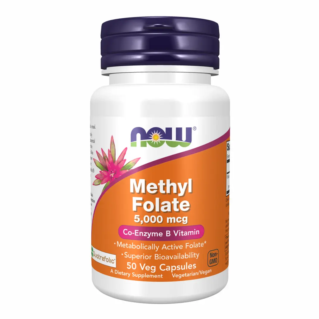 Метил фолат Methyl Folate 5000 мкг 50 веганських капсул