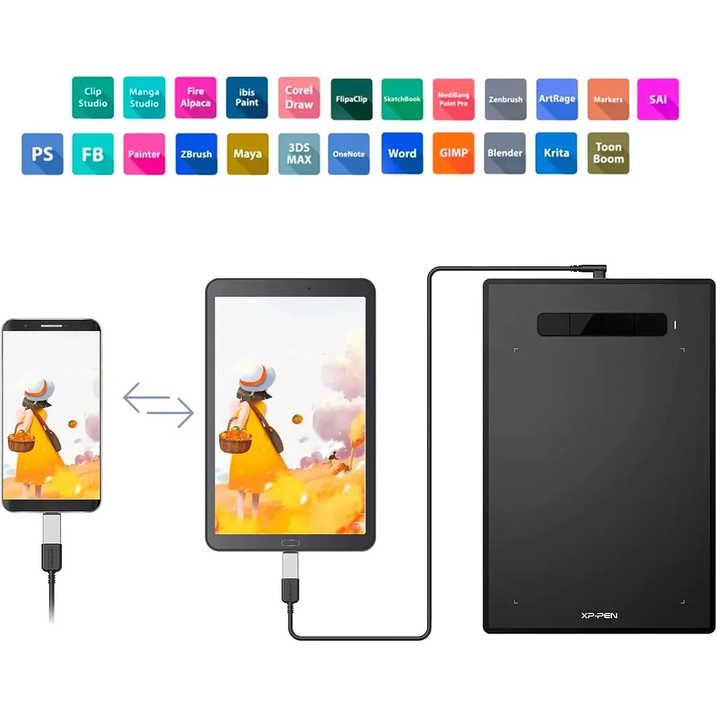 Графічний планшет XP-Pen Star G960S Plus Black [104161] - фото 7